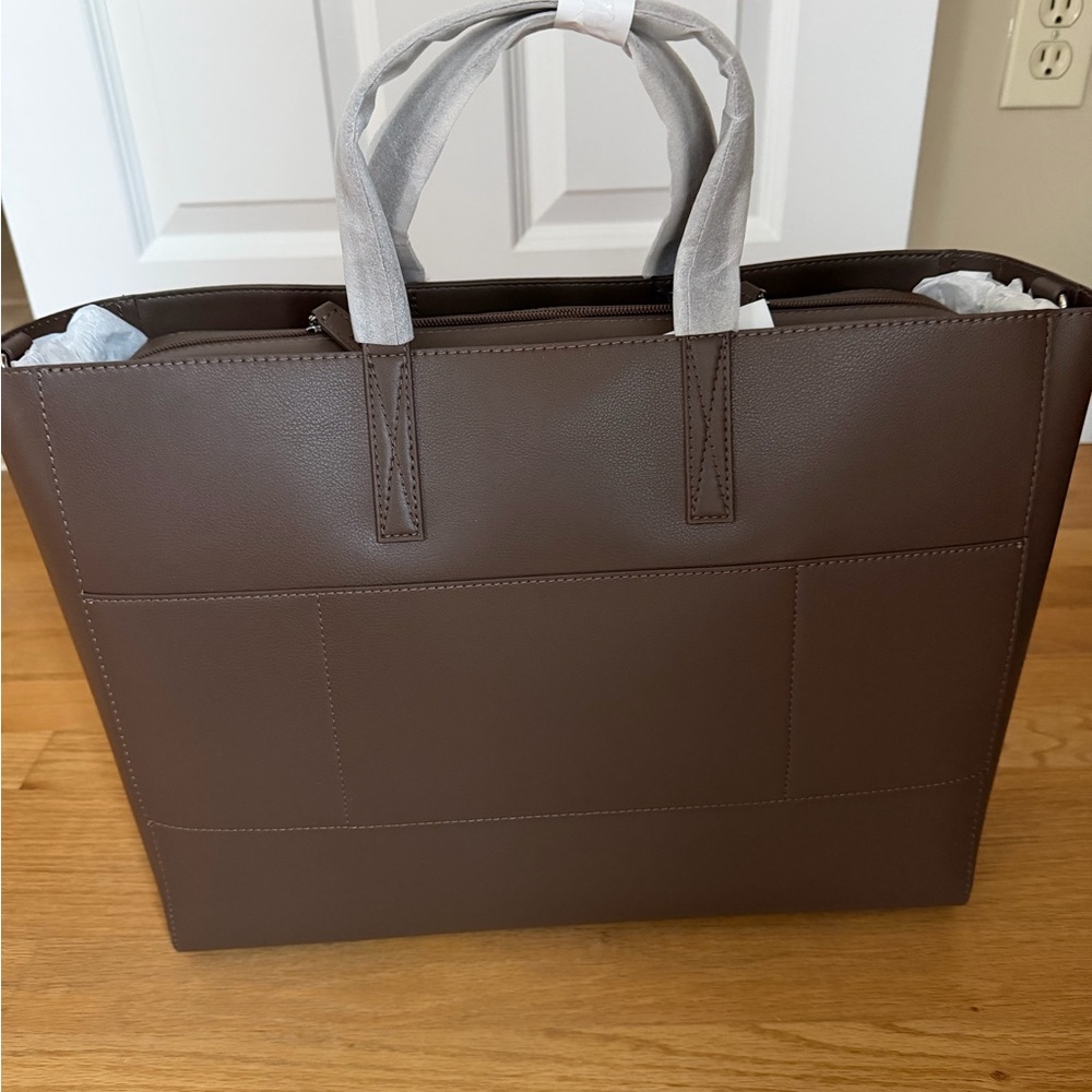 CALPAK Calpak Haven 16” Laptop Tote Bag Espresso New